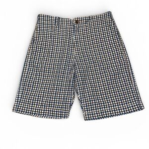 American Eagle Outfitters Mens Shorts 34 Blue/Brown Check Longer Length* 11”